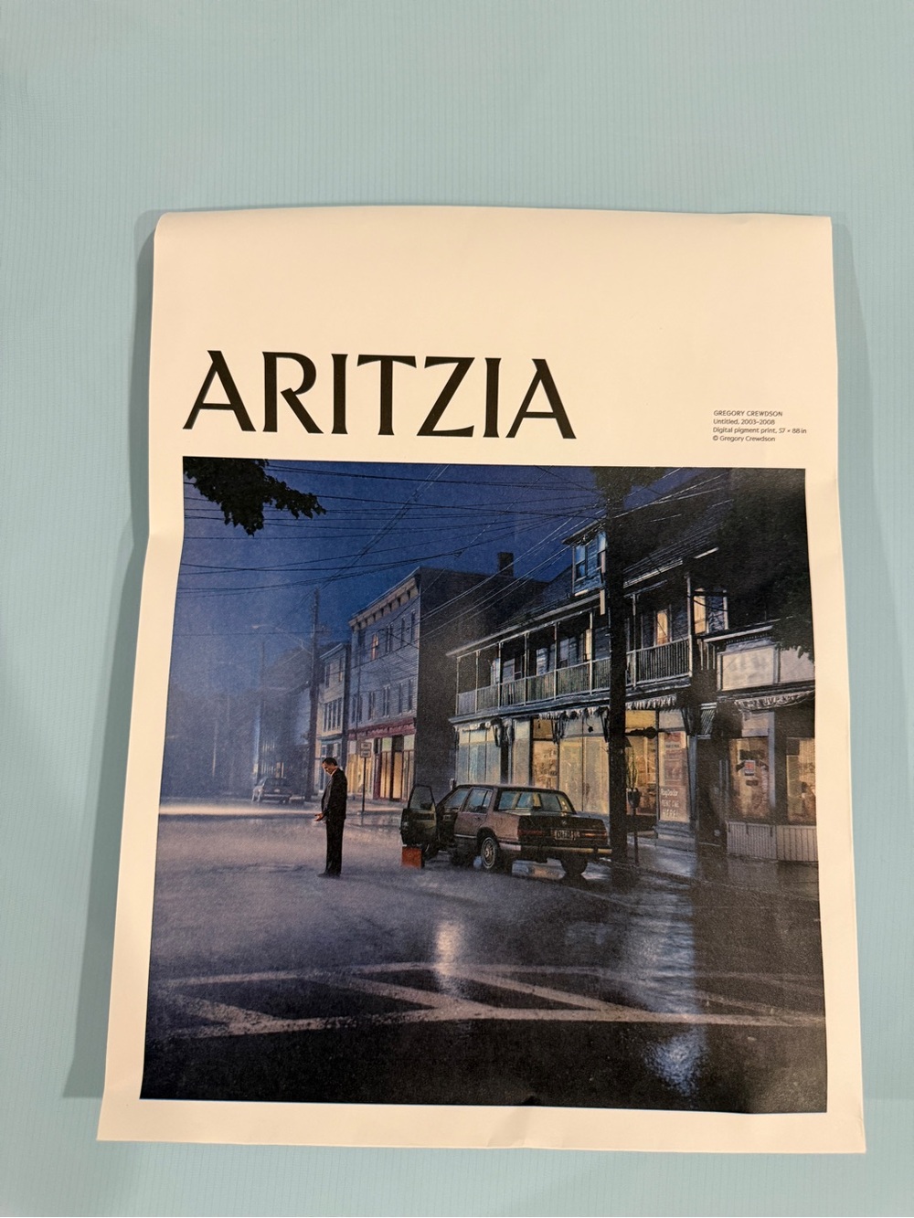 Aritzia Poster in Blue, Black, Cream